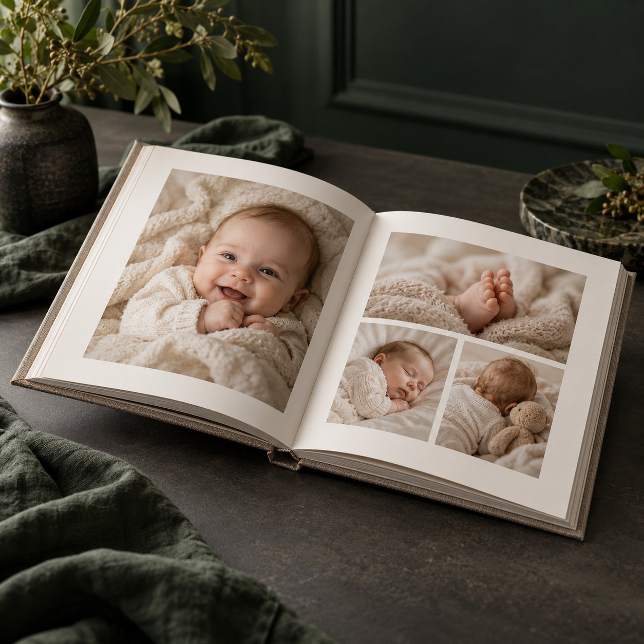 Illustrative baby memory book