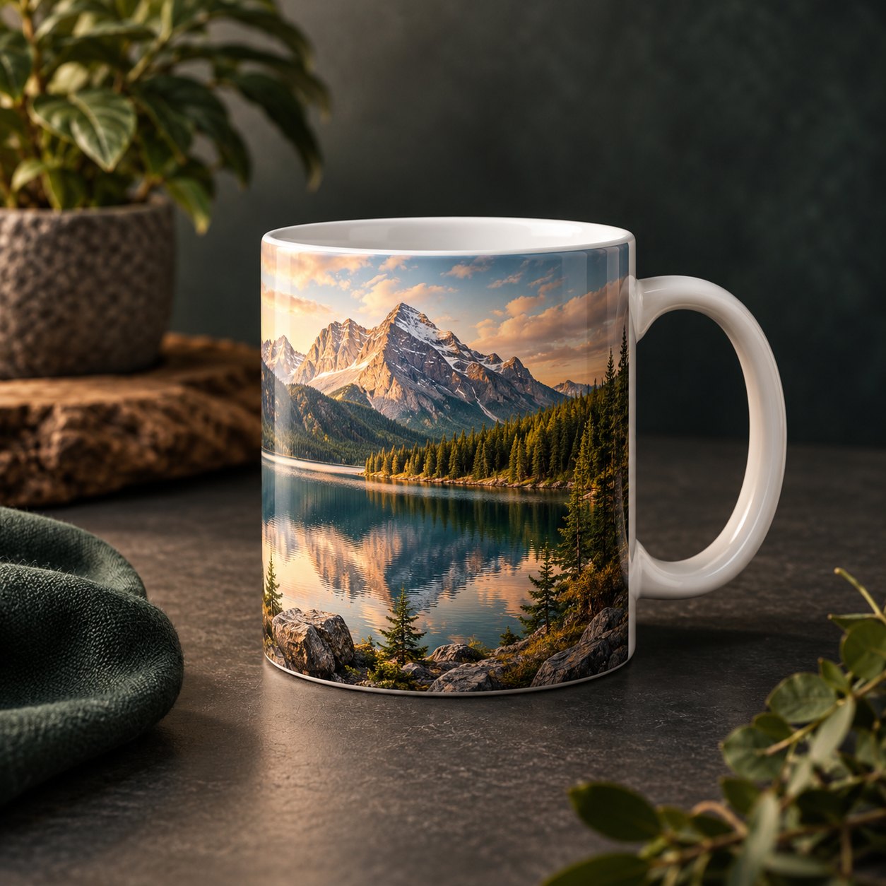 Illustrative printed mug