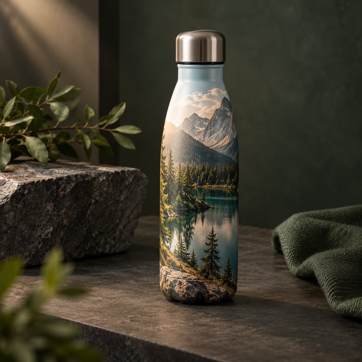Illustrative printed bottle