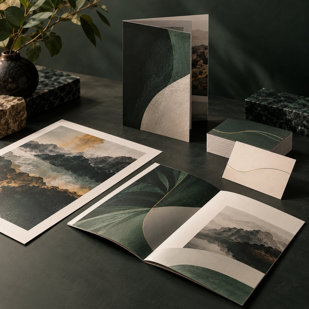 Illustrative assorted printed materials