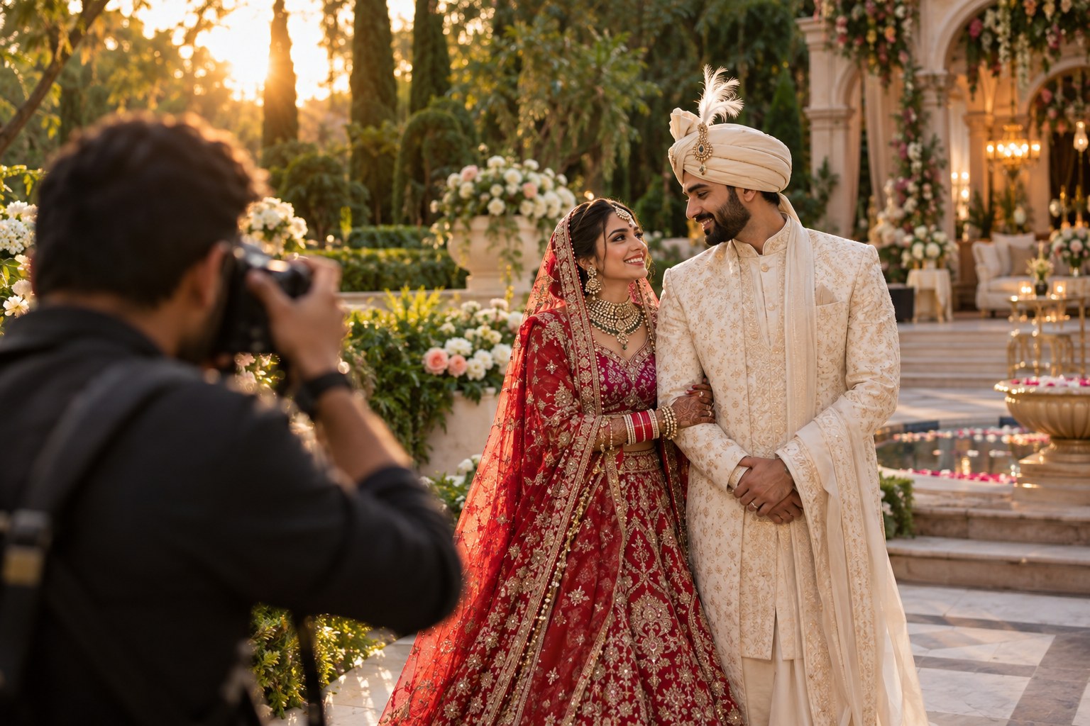 Illustrative Indian wedding photography scene